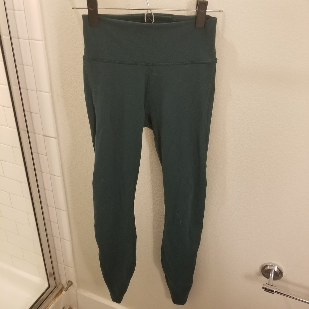 Lululemon Teal Tights / Leggings with Criss-Cross